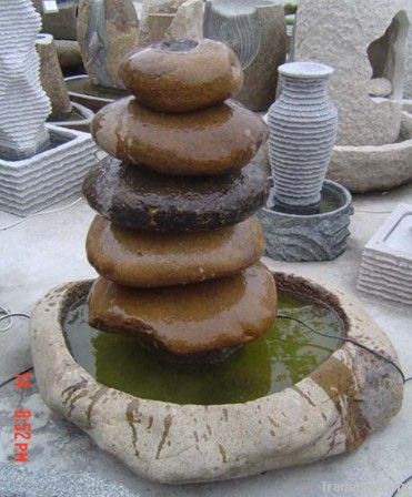 garden waterfalls stone fountain