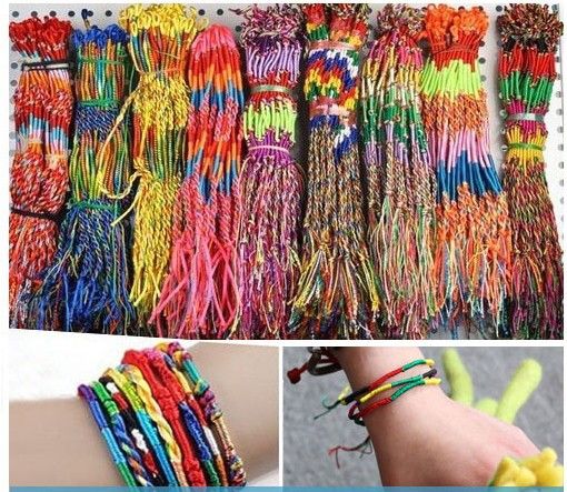 2013 NEW Fashion Wholesale Braid Bracelet Handmade Easy String Friendship Patterns Bracelets MIX colors 