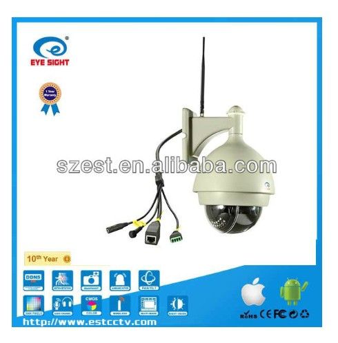 Ivory-white PT Security Camera with IR-cut Filter