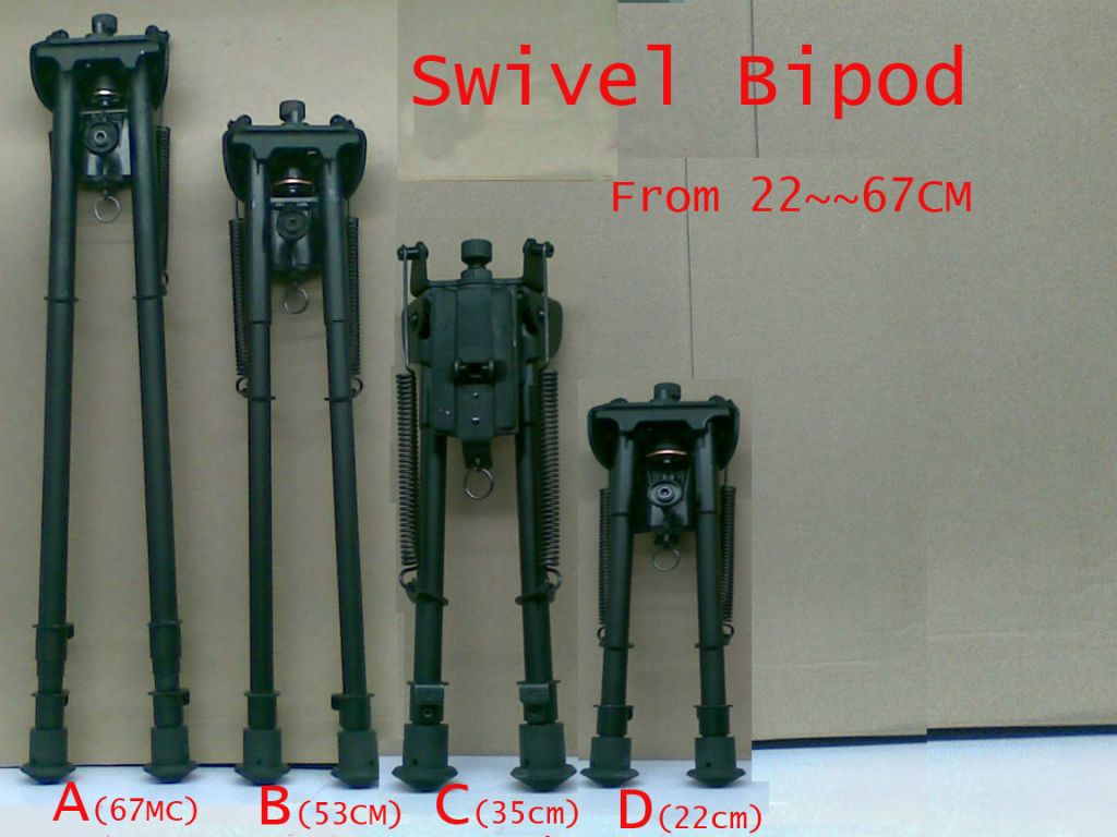 Harris Style Steel Tactical Swivel Bipod for Hunting Shooting and Wild Game