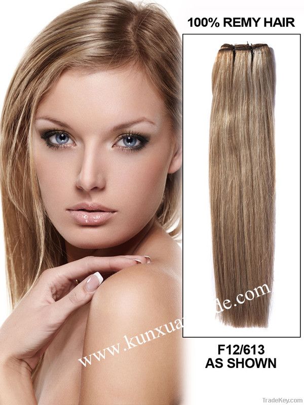 100% human hair extension silky straight