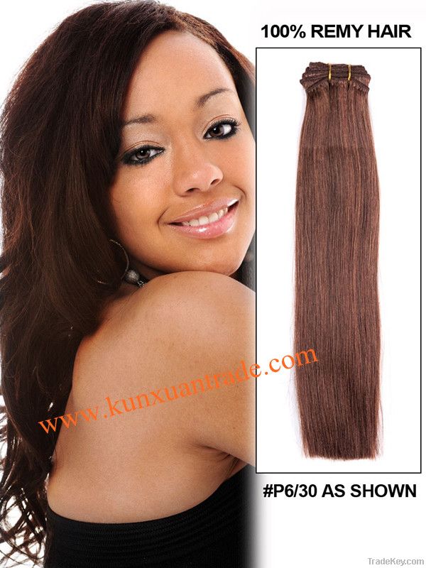 100% human hair weft Yaki  straight