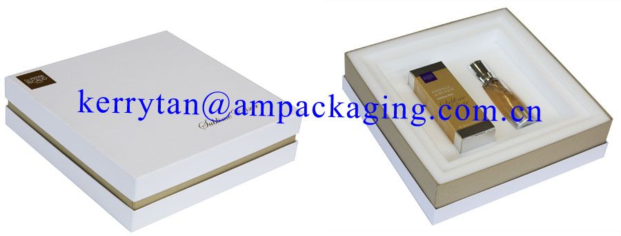 luxury two pieces paper perfume packaging box