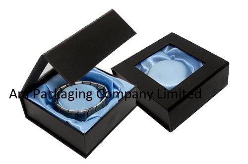 rigid black watch packaging box wholesale