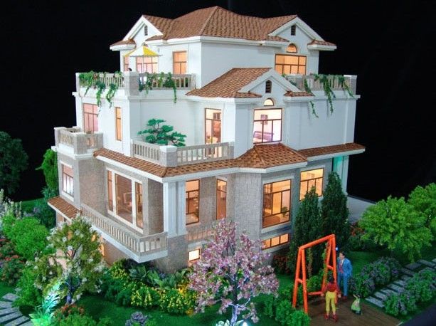 architectural scale model,building model,villa building model,office building model