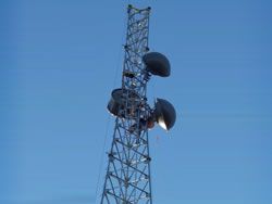 Microwave communication tower