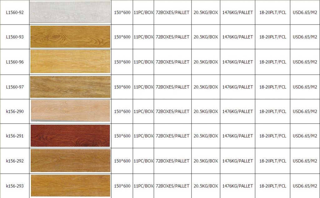 150x600MM--WOODEN CERAMIC FLOOR / WALL TILES