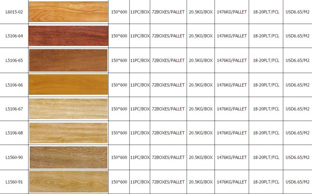 150x600MM--WOODEN CERAMIC FLOOR / WALL TILES