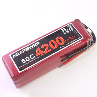 AGA 22.2V RC Lipo Battery 4200mAh 50C for Helicopter