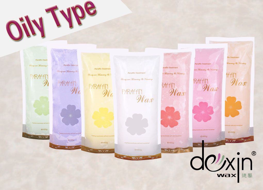 Paraffin skin care wax in different flavors 