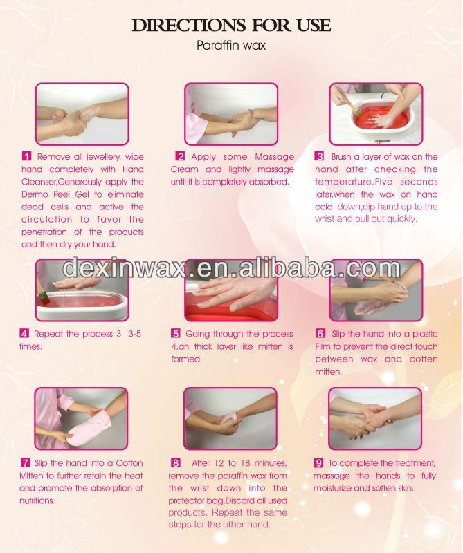Paraffin beauty wax with MSDS certificate