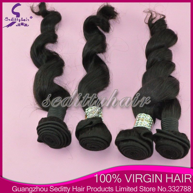 Seditty Hair Product Brazilian Virgin hair loose wave/curly, 100%Unprocessed Virgin Hair extensions , human remy hair weft, hair weaving, cheap price