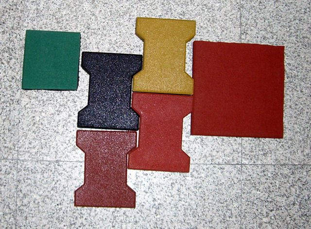 Dogbone rubber paver, I-brick rubber mat