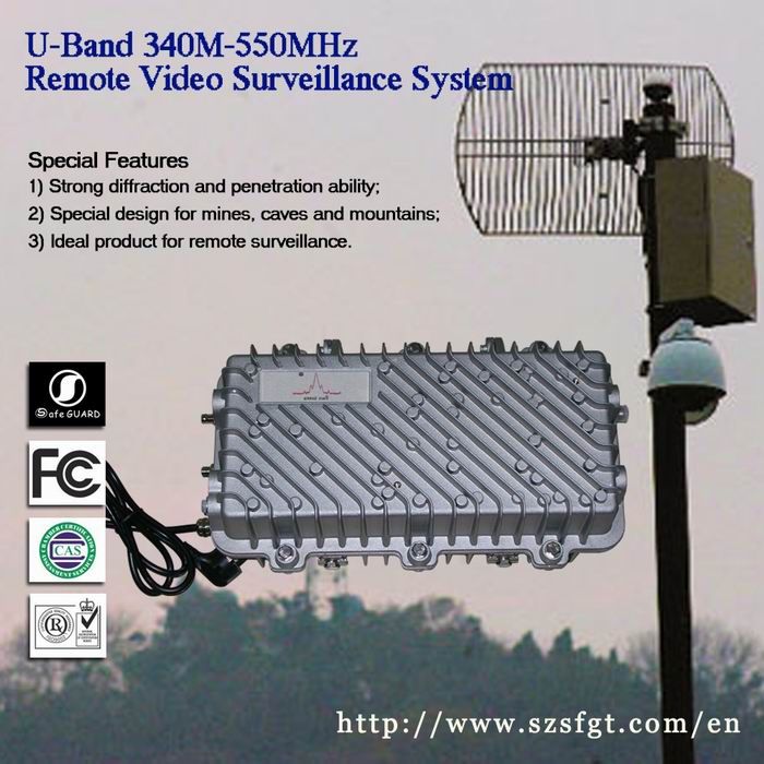 U-Band 340M-550MHz Long Range Outdoor Transmitter for Wireless Surveillance System