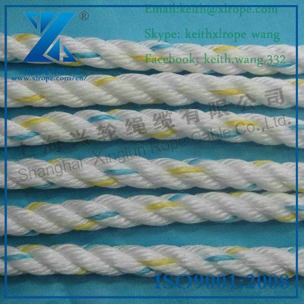 3 strand Polypropylene marine rope