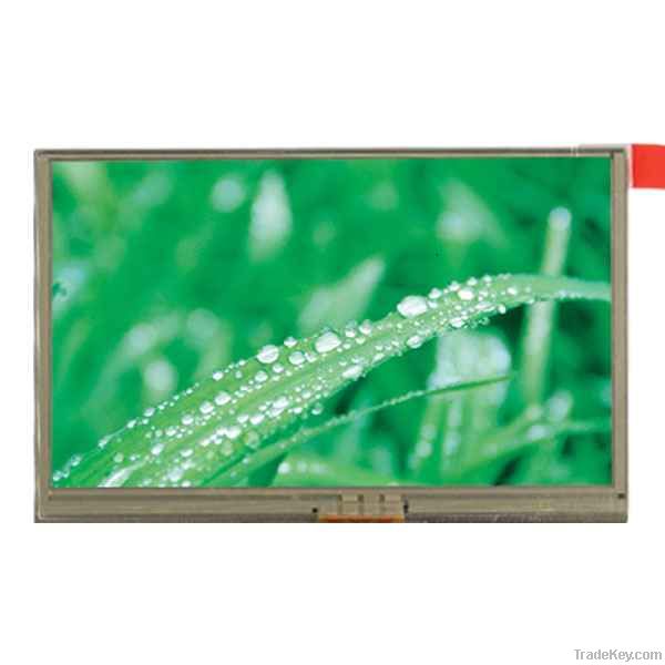 4.3'TFT-LCD panel with touch screen 480x272 resolution