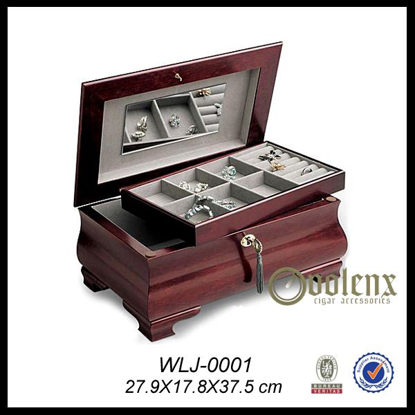 Decorative Wooden ECO-friendly Shenzhen Solid Wood Jewelry Box