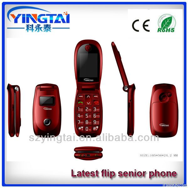 2013 latest flip mobile phone big button, loudly voice, sos senior pho