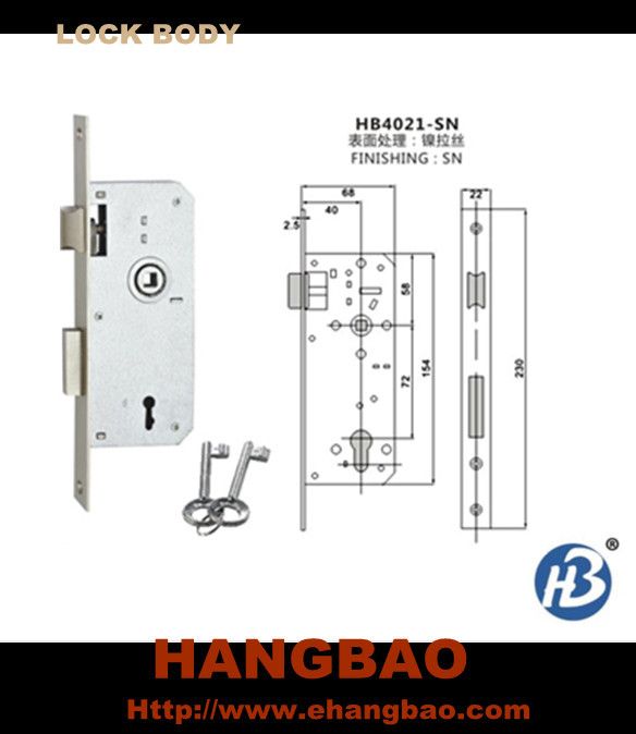 High quality lock body with cylinder
