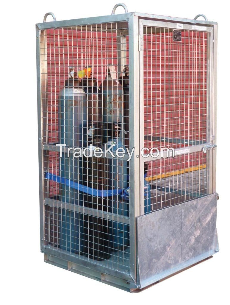 Mesh Gas Cylinder Cages, Galvanised Lockable Gas Bottle Storage Cage