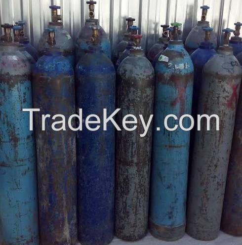 USED EMPTY 12.5 KG GAS CYLINDERS, Used Hydraulic Tested Stamped 40 and 50 liters Gas Cylinders