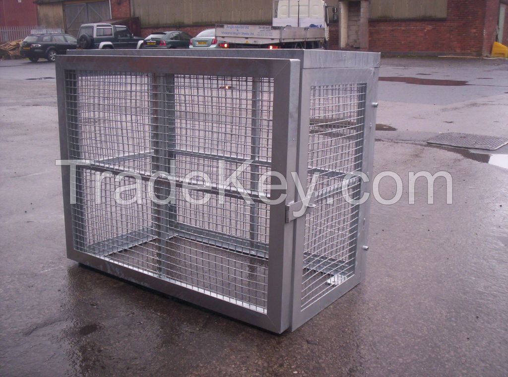 Gas Cage  ZIL-GC11 H1800 x W2700 x D1800mm, Collapsible Cylinder Gas Bottle Galvanised Steel Cage - 920mm