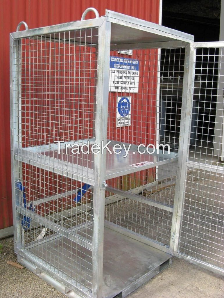 GAS CYLINDER STORAGE CAGES, Gas Bottle Cylinder cage products, Resilient Long-Lasting Gas Cylinder Cage