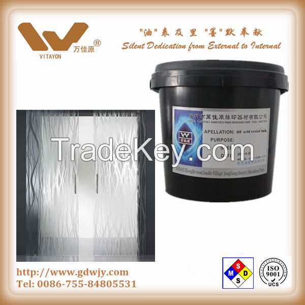 Heat Curing Hydrofluorid Acid Resistant Ink for Glass Design, Glass Decoration, Glass Etching Protection
