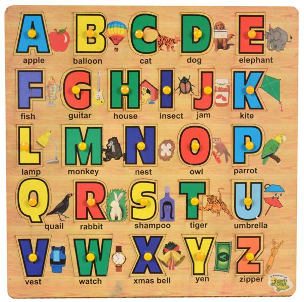 WOODEN ALPHABETS,NUMERICS,SHAPES,VEGETABLE AND FRUITS WITH KNOBS