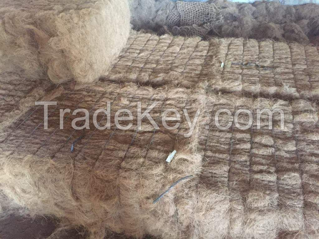 Baled coconut fiber