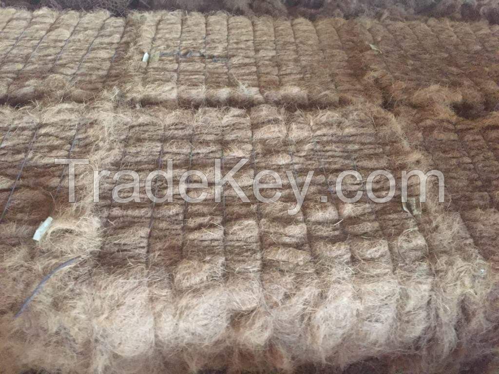 Baled coconut fiber