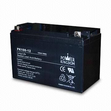 Solar Battery with 12V Voltage and 100A Nominal Capacity, Measures 330 x 171 x 220mm