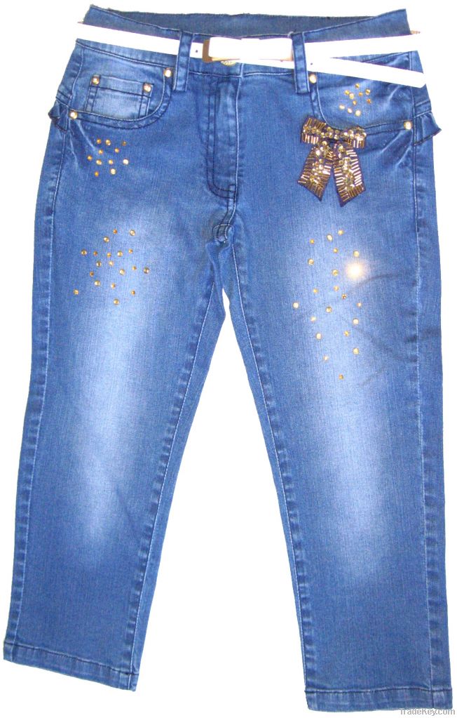 girl's cotton jeans