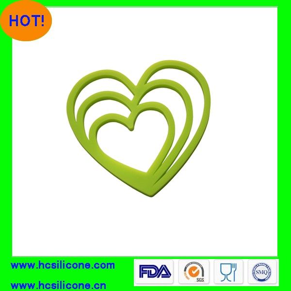 heart shape silicone heat-resistant mat