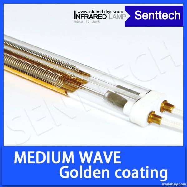 Infrared lamp medium wave with golden reflector