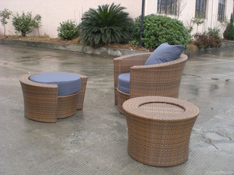 Best Selling Rattan Sofa with End Table