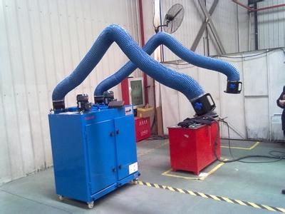 Move welding fume filter  