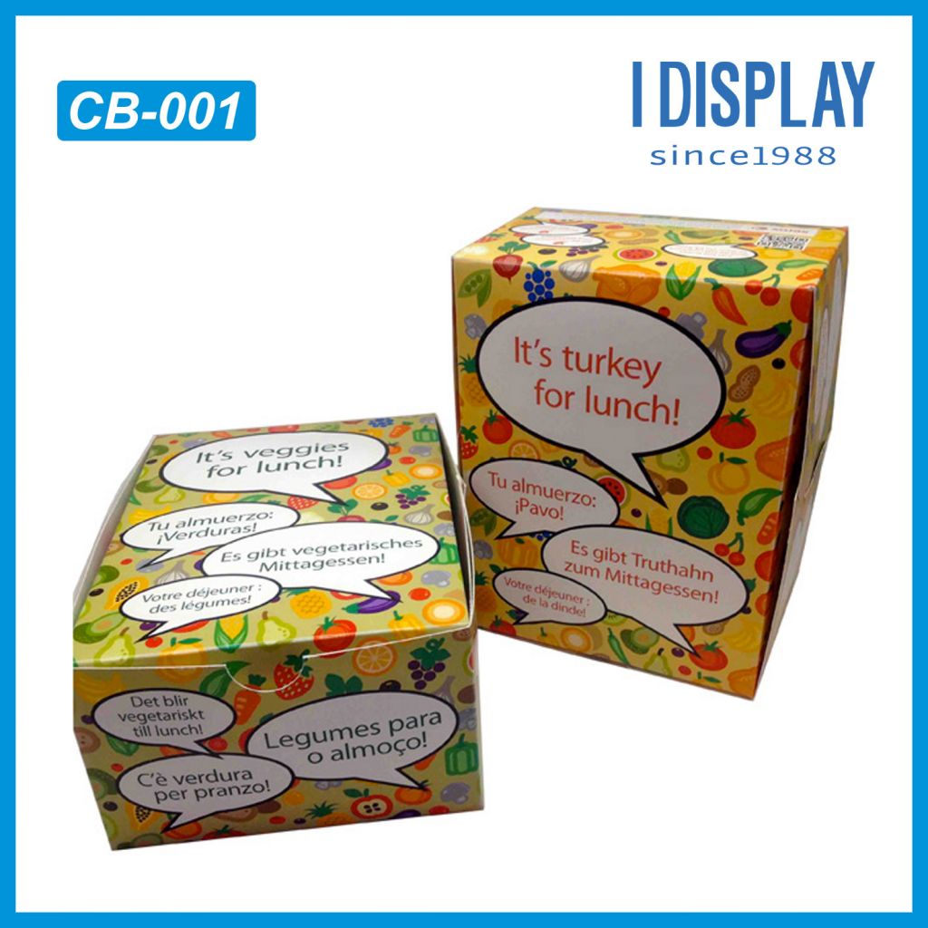 Designed color packing boxes paper display