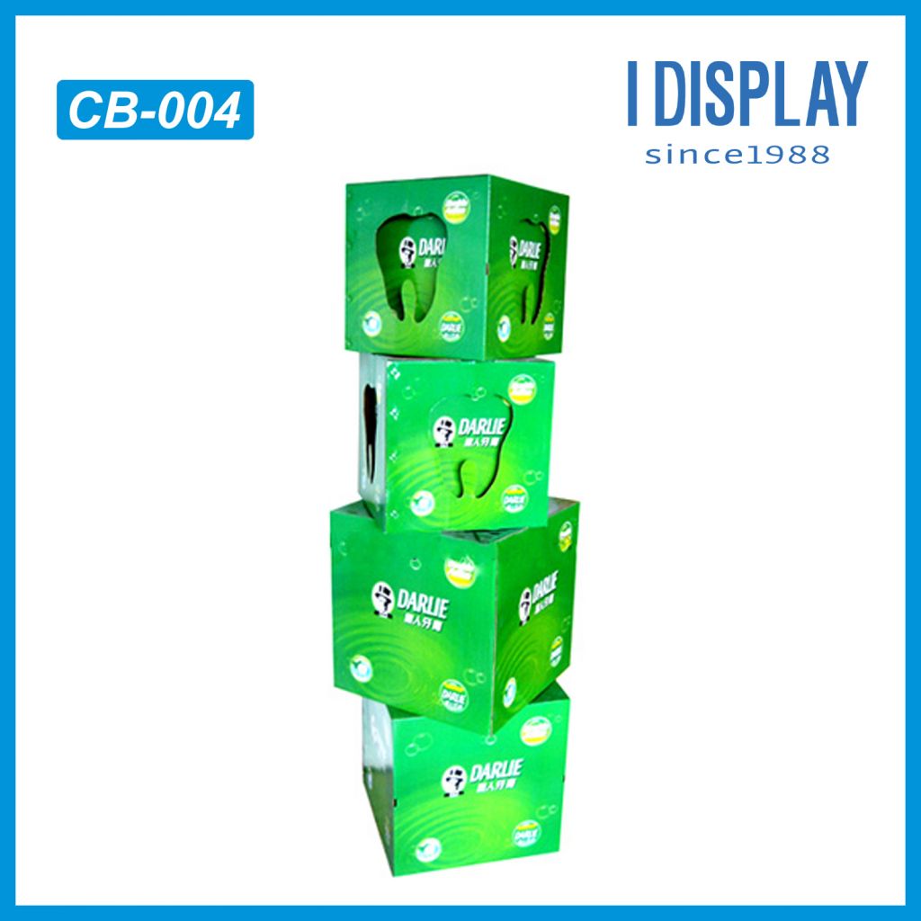 Designed color packing boxes paper display