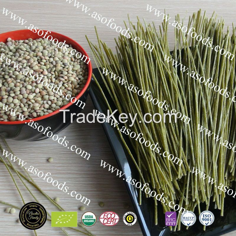 Gluten free &amp; vegetarian green lentil spaghetti manufacturer and exporter