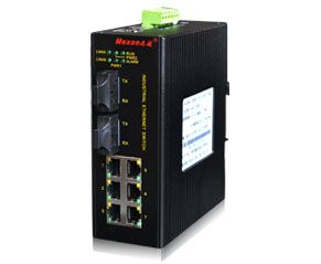 MIE-1208 100M 2-Port-Fx +6-Port-Tx industrial Ethernet switch