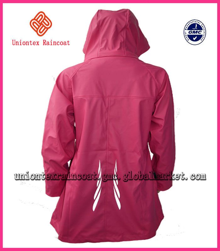 2014 New style Fashion PU Rain Gear for Woman