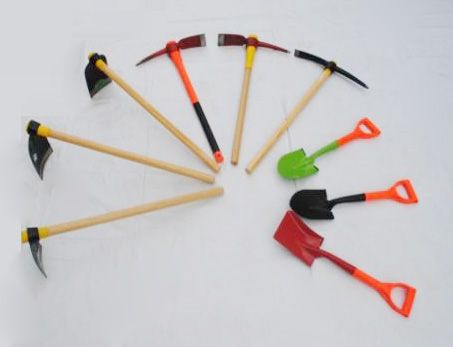 Pickaxe, Hoes, Forks, shovel