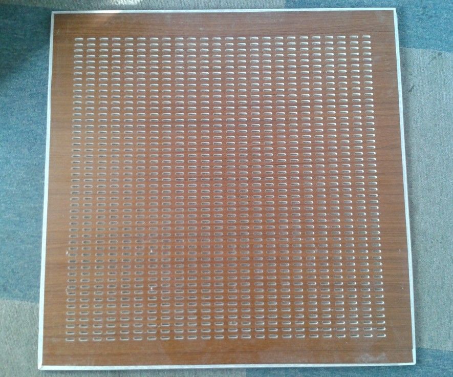 PVC laminated perforated gypsum ceiling tiles