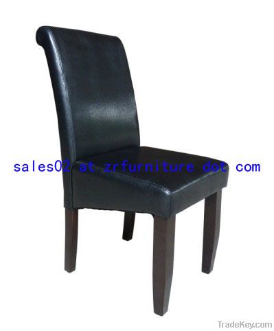 2013 leather dining chair with solid wood leg(ZRC-103)