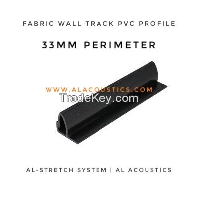 Al-Track: 33mm Fabric Wall Track PVC Profile