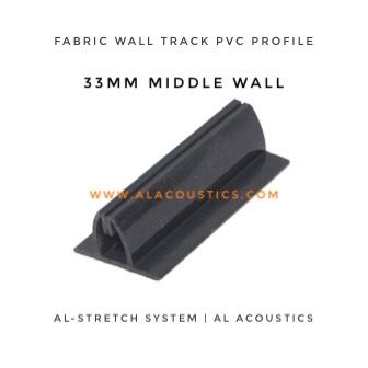 Al-Track: 33mm Fabric Wall Track PVC Profile