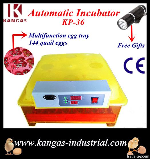 2014 Newest CE approved full automatic transparent 144 quail eggs