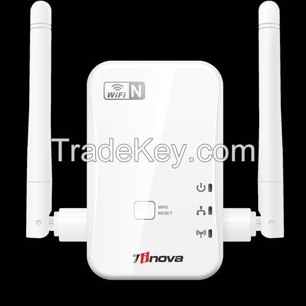 300Mbps WiFi Range Extender with External Antennas