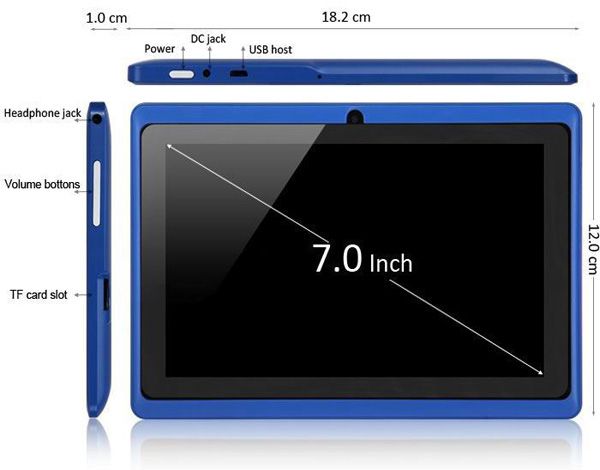 7 inch A23 dual core wifi tablet pc
